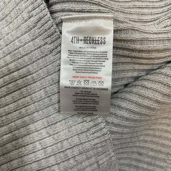 NWT Lulu’s 4th & Reckless Hanna Ribbed Bodycon Halter Dress in Grey Size M - Picture 14 of 15